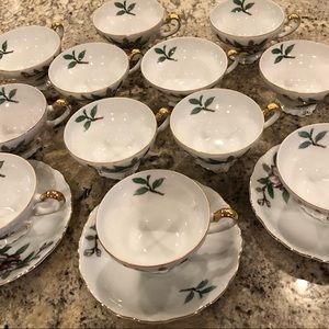 Vintage Teacups set of 12 from Japan Magnolia EUC